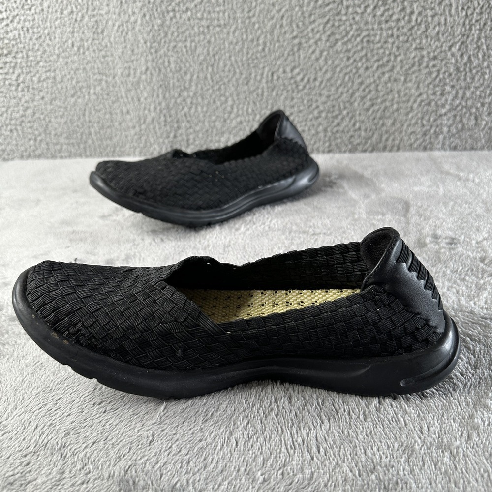 Bare Traps Lexie Woven Slip On Casual Comfort Walking Shoes Black Womens 9M‎